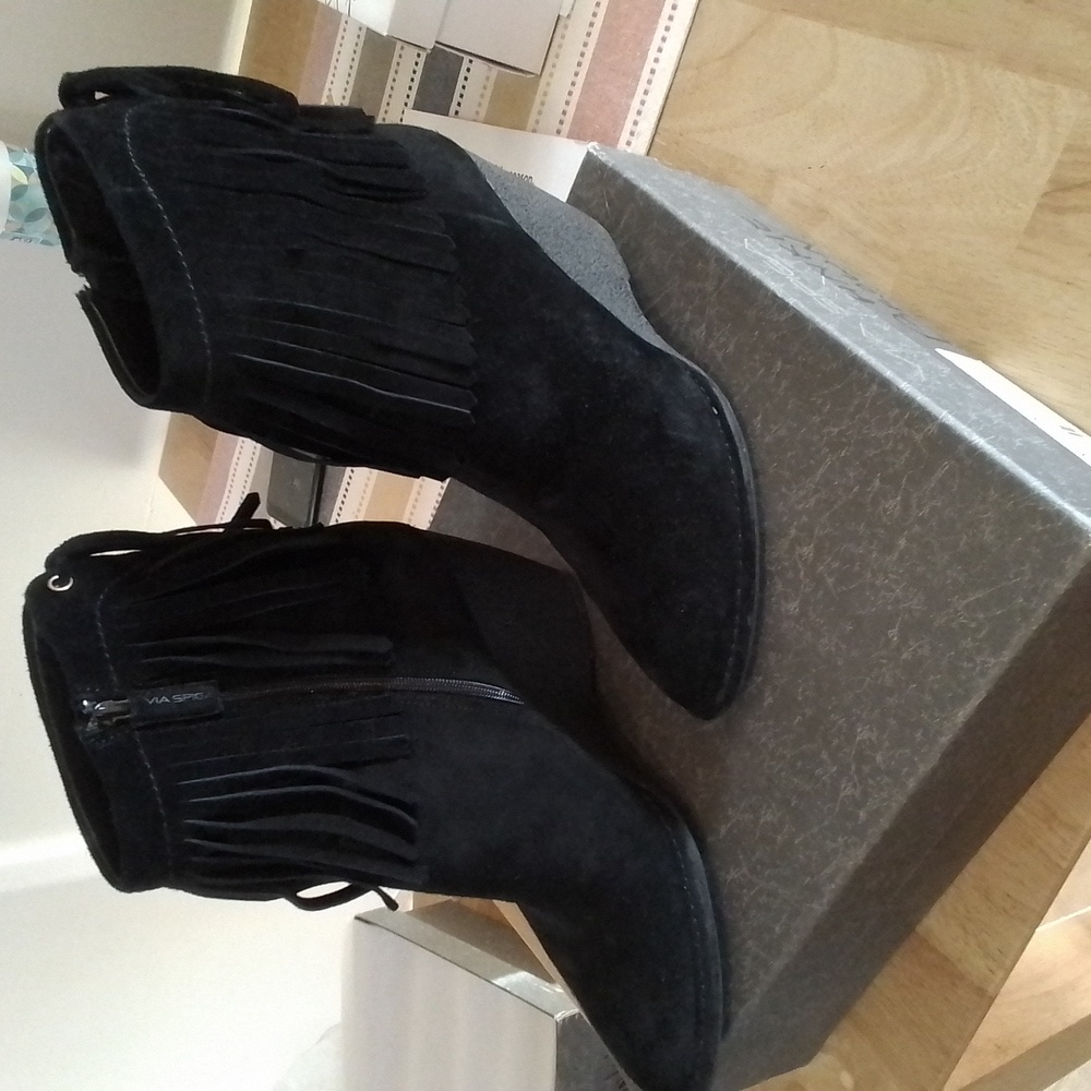 Via Spiga black booties